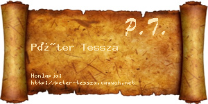 Péter Tessza névjegykártya